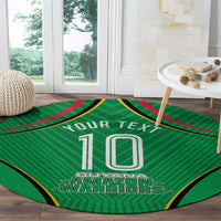 Personalized Guyana Cricket Amazon Warriors Round Carpet Modern Geometric Sports Fan