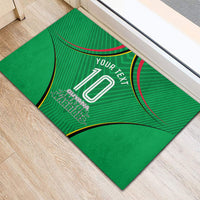 Personalized Guyana Cricket Amazon Warriors Rubber Doormat Modern Geometric Sports Fan