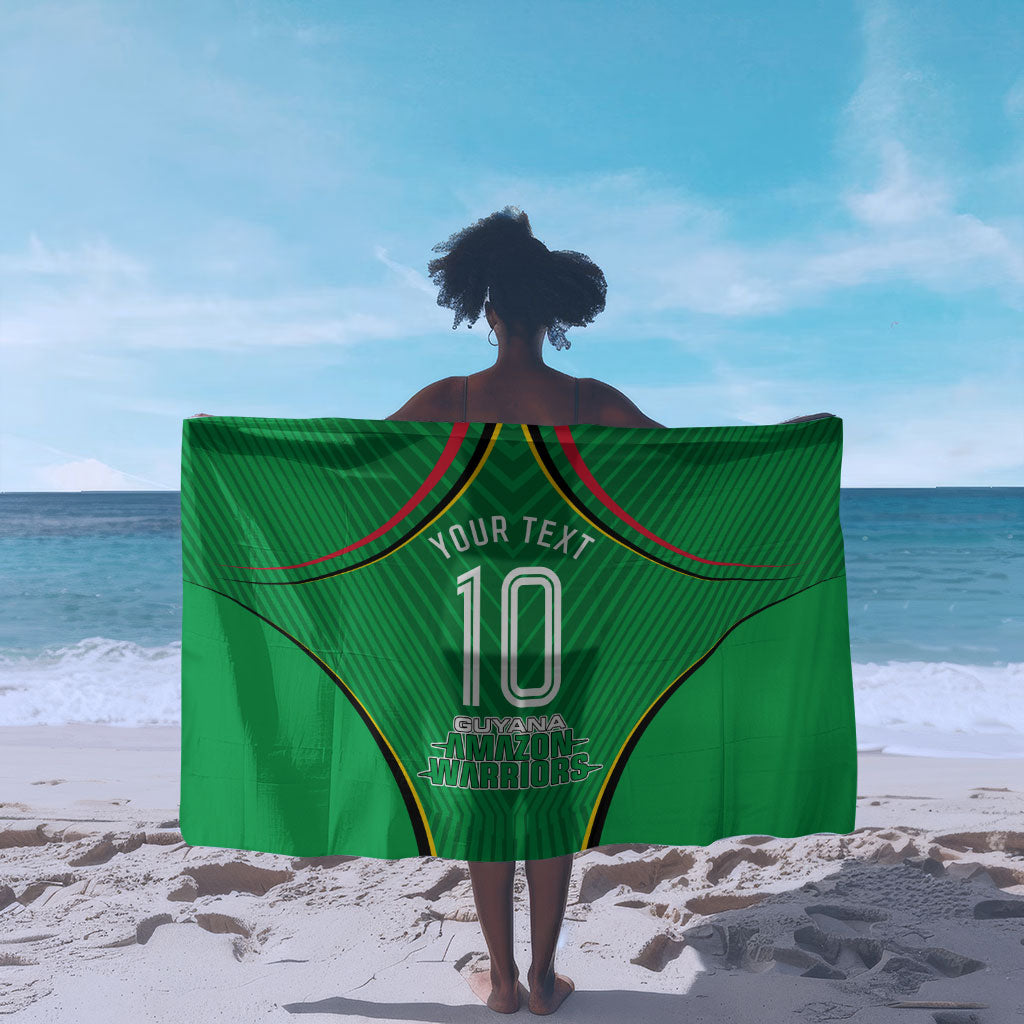 Personalized Guyana Cricket Amazon Warriors Sarong Modern Geometric Sports Fan