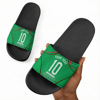 Personalized Guyana Cricket Amazon Warriors Slide Sandals Modern Geometric Sports Fan