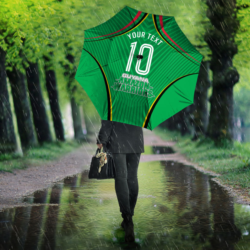 Personalized Guyana Cricket Amazon Warriors Umbrella Modern Geometric Sports Fan