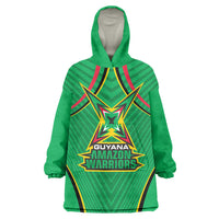 Personalized Guyana Cricket Amazon Warriors Wearable Blanket Hoodie Modern Geometric Sports Fan