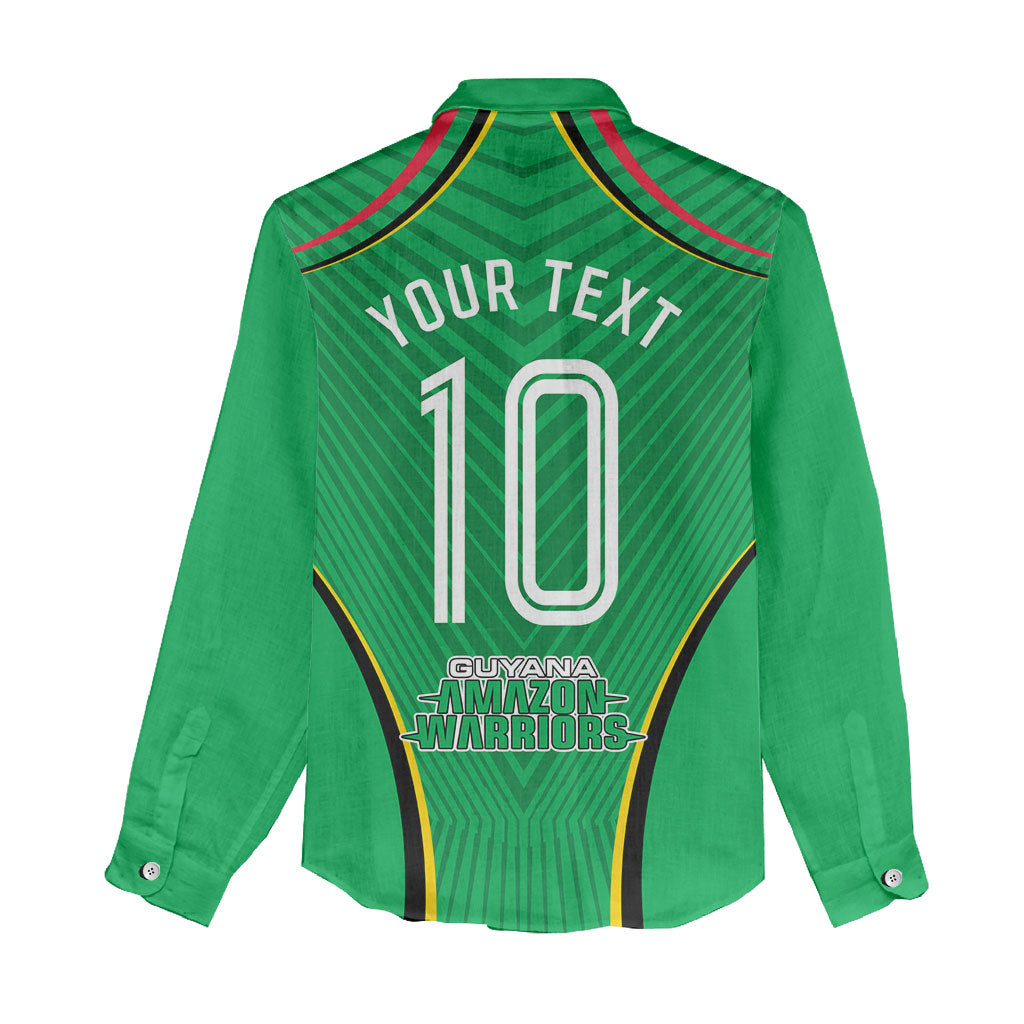 Personalized Guyana Cricket Amazon Warriors Women Casual Shirt Modern Geometric Sports Fan