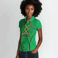 Personalized Guyana Cricket Amazon Warriors Women Polo Shirt Modern Geometric Sports Fan