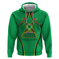 Personalized Guyana Cricket Amazon Warriors Zip Hoodie Modern Geometric Sports Fan