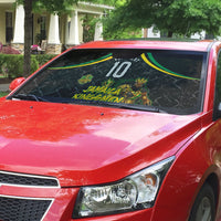 Personalized Jamaica Kingsmen Auto Sun Shade Caribbean Cricket Royal Warrior King Mascot