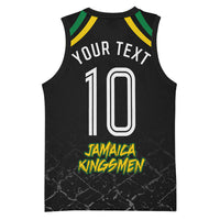 Personalized Jamaica Kingsmen Basketball Jersey Caribbean Cricket Royal Warrior King Mascot