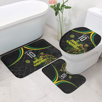 Personalized Jamaica Kingsmen Bathroom Set Caribbean Cricket Royal Warrior King Mascot
