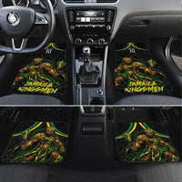Personalized Jamaica Kingsmen Car Mats Caribbean Cricket Royal Warrior King Mascot