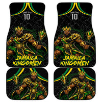 Personalized Jamaica Kingsmen Car Mats Caribbean Cricket Royal Warrior King Mascot