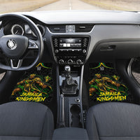 Personalized Jamaica Kingsmen Car Mats Caribbean Cricket Royal Warrior King Mascot