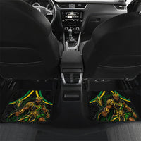 Personalized Jamaica Kingsmen Car Mats Caribbean Cricket Royal Warrior King Mascot