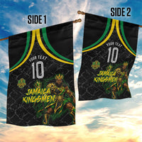 Personalized Jamaica Kingsmen Garden Flag Caribbean Cricket Royal Warrior King Mascot