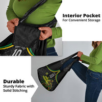 Personalized Jamaica Kingsmen Grocery Bag Caribbean Cricket Royal Warrior King Mascot
