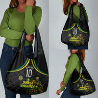 Personalized Jamaica Kingsmen Grocery Bag Caribbean Cricket Royal Warrior King Mascot