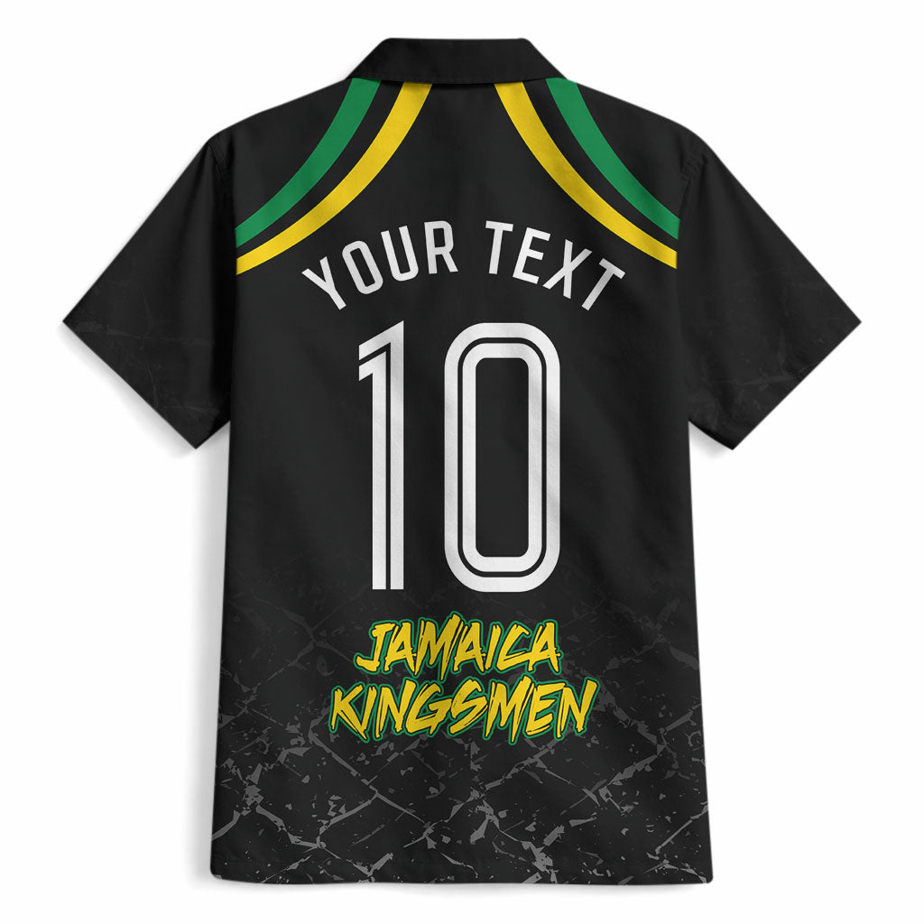 Personalized Jamaica Kingsmen Hawaiian Shirt Caribbean Cricket Royal Warrior King Mascot