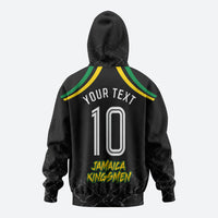 Personalized Jamaica Kingsmen Hoodie Caribbean Cricket Royal Warrior King Mascot