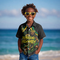 Personalized Jamaica Kingsmen Kid Hawaiian Shirt Caribbean Cricket Royal Warrior King Mascot