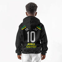Personalized Jamaica Kingsmen Kid Hoodie Caribbean Cricket Royal Warrior King Mascot