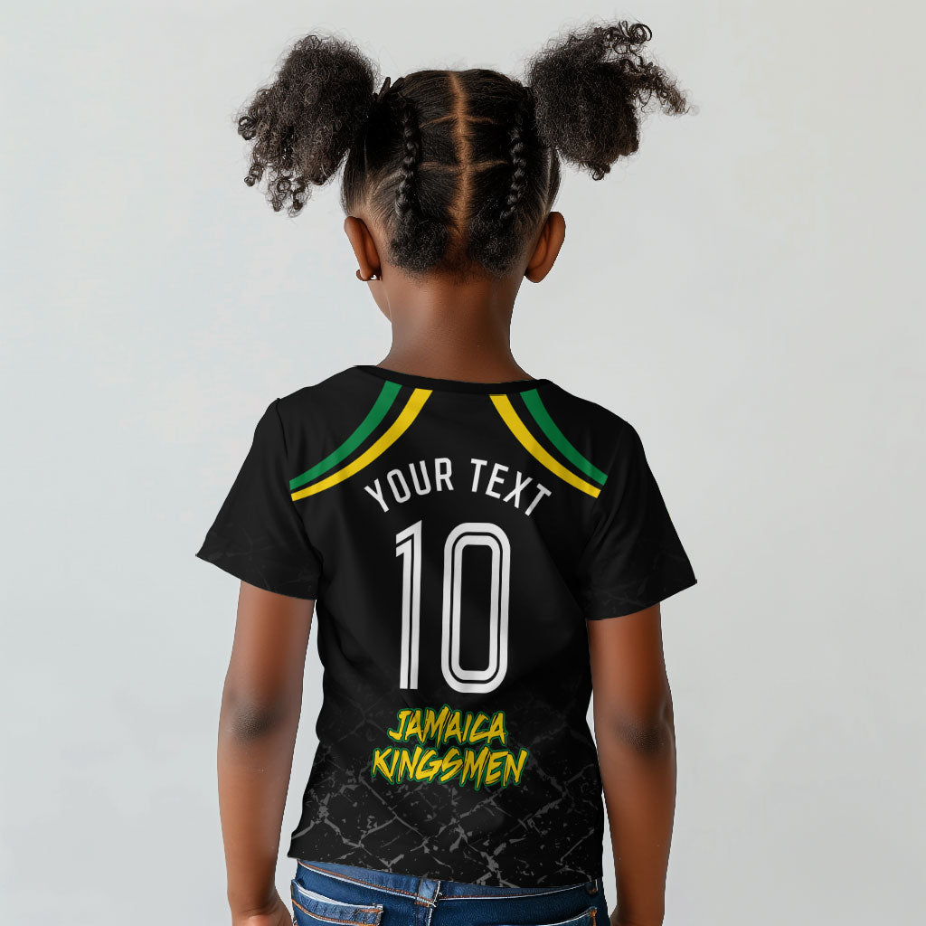 Personalized Jamaica Kingsmen Kid T shirt Caribbean Cricket Royal Warrior King Mascot