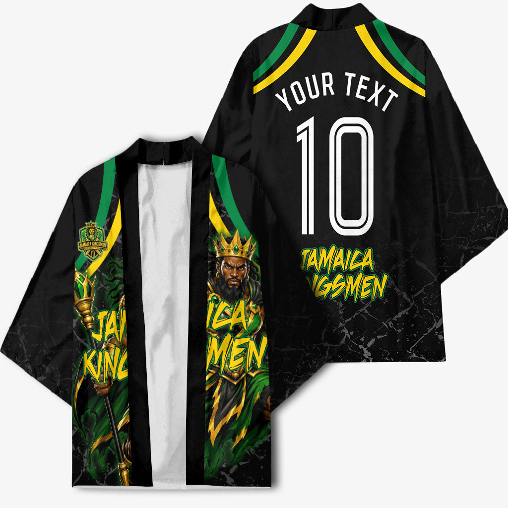 Personalized Jamaica Kingsmen Kimono Caribbean Cricket Royal Warrior King Mascot