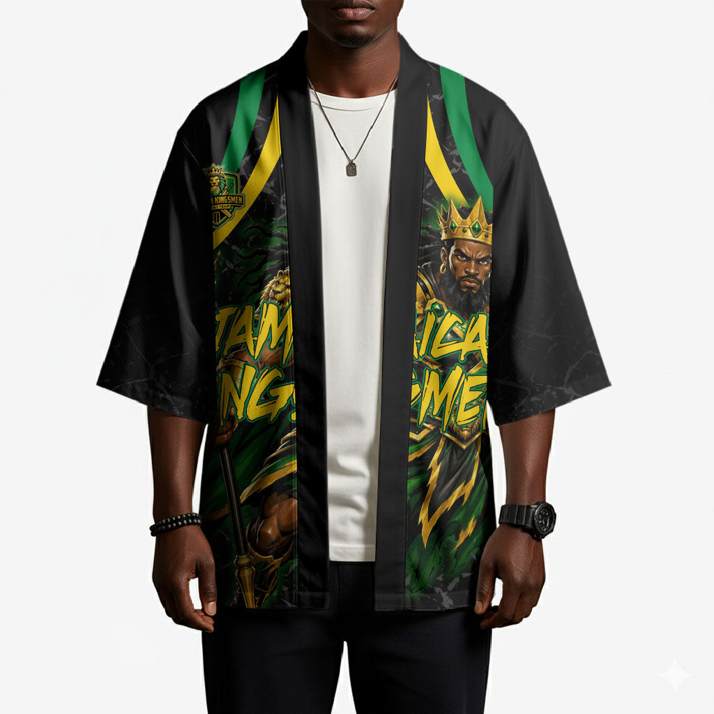 Personalized Jamaica Kingsmen Kimono Caribbean Cricket Royal Warrior King Mascot