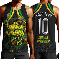 Personalized Jamaica Kingsmen Men Tank Top Caribbean Cricket Royal Warrior King Mascot