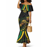 Personalized Jamaica Kingsmen Mermaid Dress Caribbean Cricket Royal Warrior King Mascot