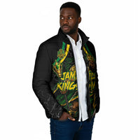 Personalized Jamaica Kingsmen Padded Jacket Caribbean Cricket Royal Warrior King Mascot