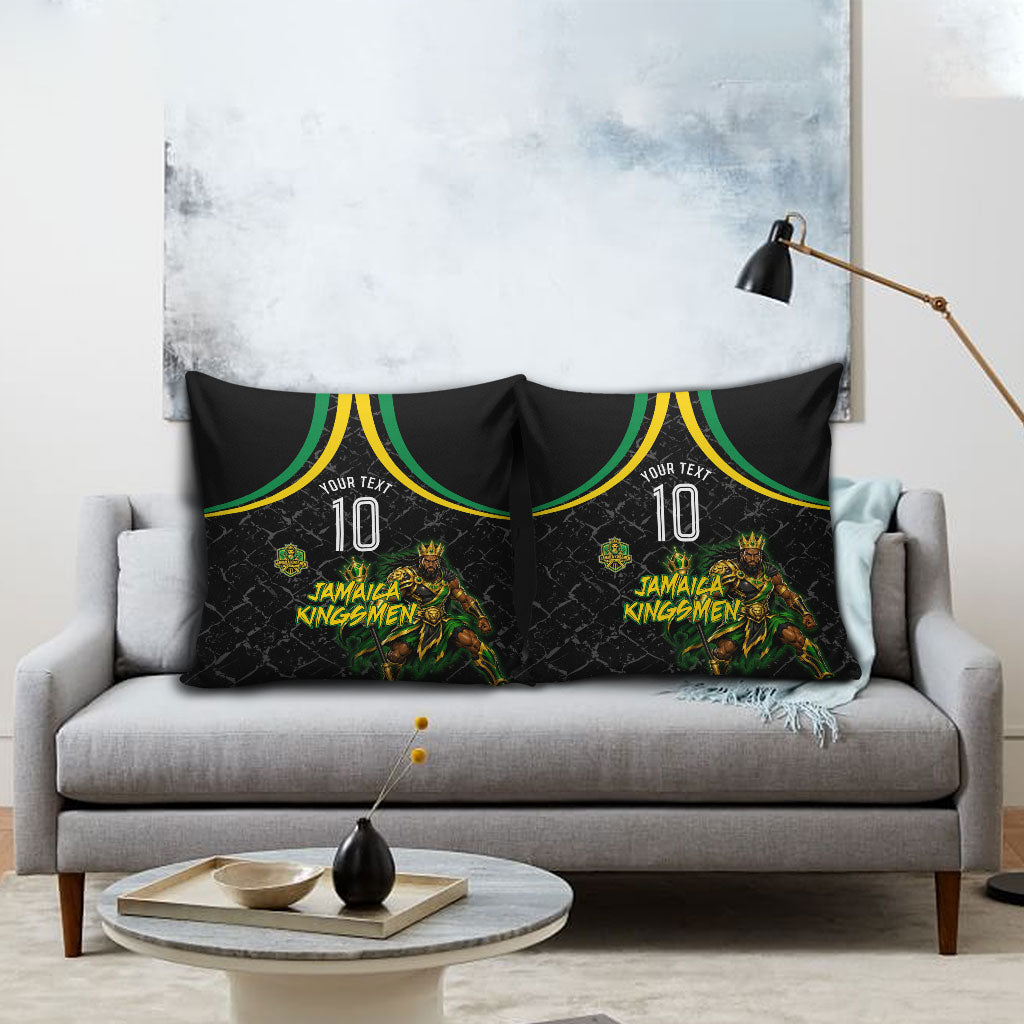 Personalized Jamaica Kingsmen Pillow Cover Caribbean Cricket Royal Warrior King Mascot