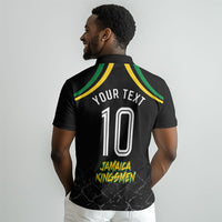 Personalized Jamaica Kingsmen Polo Shirt Caribbean Cricket Royal Warrior King Mascot