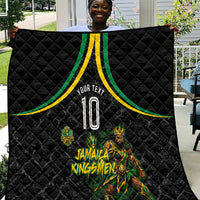 Personalized Jamaica Kingsmen Quilt Caribbean Cricket Royal Warrior King Mascot
