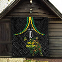 Personalized Jamaica Kingsmen Quilt Caribbean Cricket Royal Warrior King Mascot