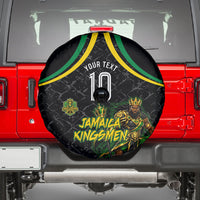Personalized Jamaica Kingsmen Spare Tire Cover Caribbean Cricket Royal Warrior King Mascot