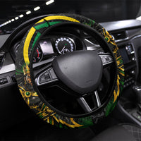 Jamaica Kingsmen Steering Wheel Cover Caribbean Cricket Royal Warrior King Mascot