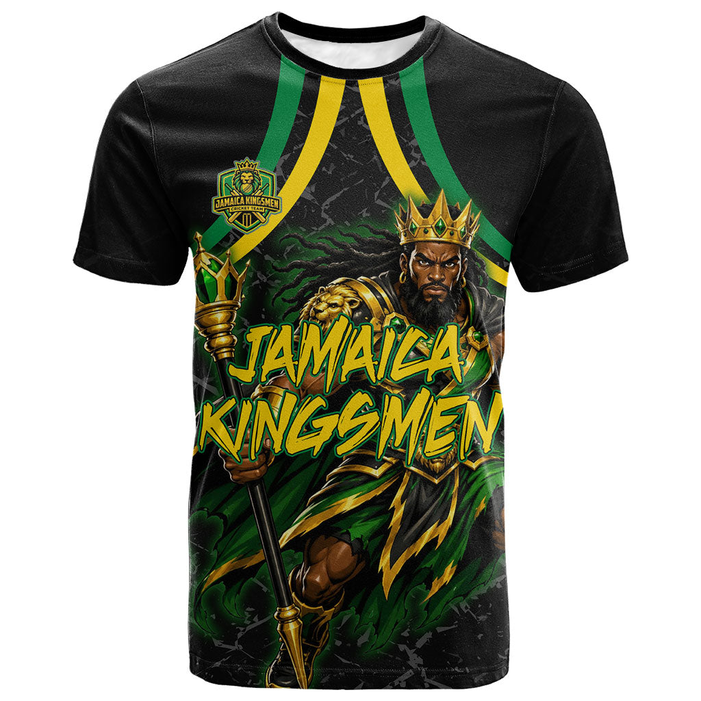Personalized Jamaica Kingsmen T shirt Caribbean Cricket Royal Warrior King Mascot