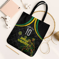 Personalized Jamaica Kingsmen Tote Bag Caribbean Cricket Royal Warrior King Mascot