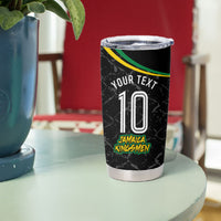 Personalized Jamaica Kingsmen Tumbler Cup Caribbean Cricket Royal Warrior King Mascot