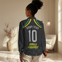 Personalized Jamaica Kingsmen Women Casual Shirt Caribbean Cricket Royal Warrior King Mascot