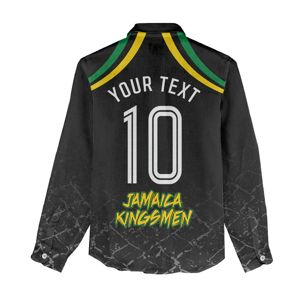 Personalized Jamaica Kingsmen Women Casual Shirt Caribbean Cricket Royal Warrior King Mascot