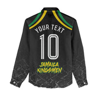 Personalized Jamaica Kingsmen Women Casual Shirt Caribbean Cricket Royal Warrior King Mascot
