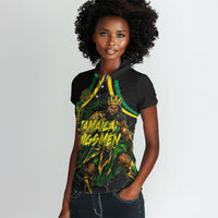 Personalized Jamaica Kingsmen Women Polo Shirt Caribbean Cricket Royal Warrior King Mascot