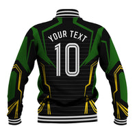 Personalized Jamaica Cricket Lion Mascot Baseball Jacket Kingsmen Royal King Batsman Sport