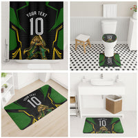 Personalized Jamaica Cricket Lion Mascot Bathroom Set Kingsmen Royal King Batsman Sport