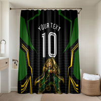 Personalized Jamaica Cricket Lion Mascot Bathroom Set Kingsmen Royal King Batsman Sport