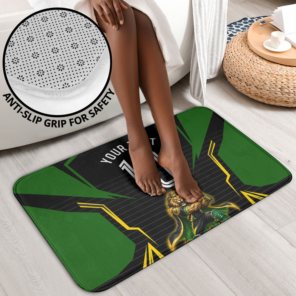Personalized Jamaica Cricket Lion Mascot Bathroom Set Kingsmen Royal King Batsman Sport