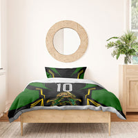 Personalized Jamaica Cricket Lion Mascot Bedding Set Kingsmen Royal King Batsman Sport