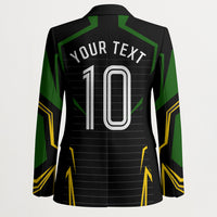Personalized Jamaica Cricket Lion Mascot Blazer Kingsmen Royal King Batsman Sport
