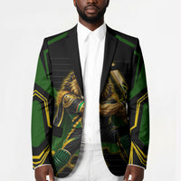 Personalized Jamaica Cricket Lion Mascot Blazer Kingsmen Royal King Batsman Sport