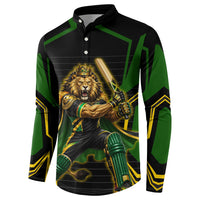 Personalized Jamaica Cricket Lion Mascot Button Sweatshirt Kingsmen Royal King Batsman Sport